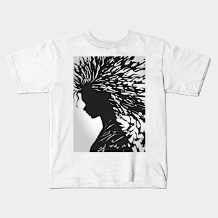 Hedgehogs Shadow Silhouette Anime Style Collection No. 35 Kids T-Shirt